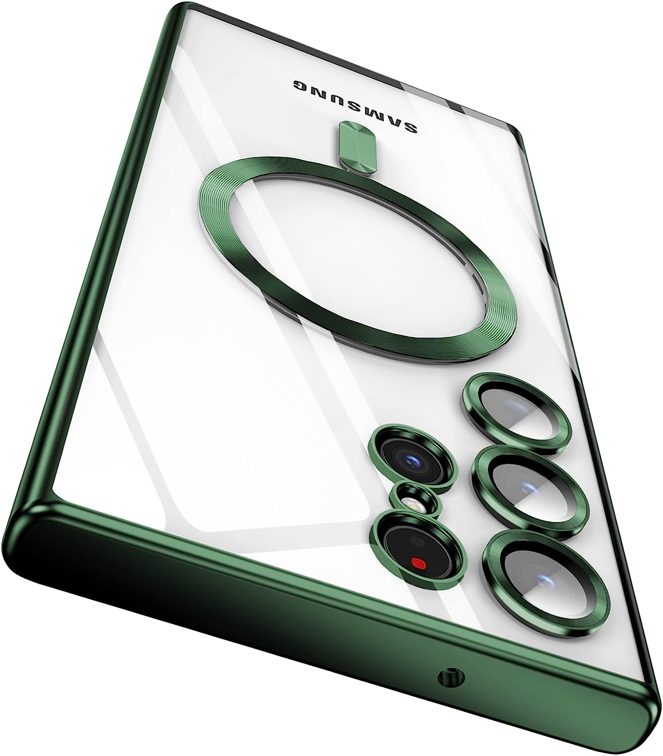 Samsung Galaxy S23 Ultra MagSafe Case with Camera Lens Protector,Magnetic Clear Case