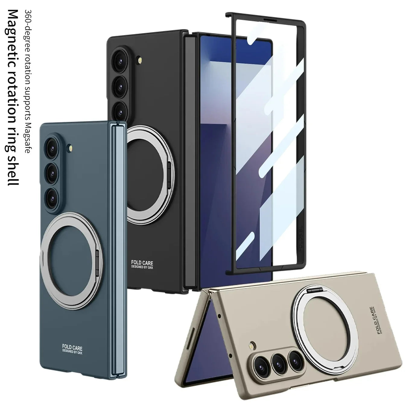 360° Magnetic Ring Stand Case